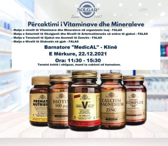 Përcaktimi i Vitaminave dhe Mineraleve